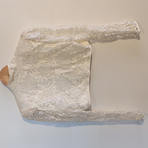 VINTAGE NU MODE cream lace dress - size small - Picture 10 of 15